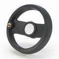 Morton 3.15" Diameter, Two Spoke Plastic Handwheel with Revolving Handle PHW-80H